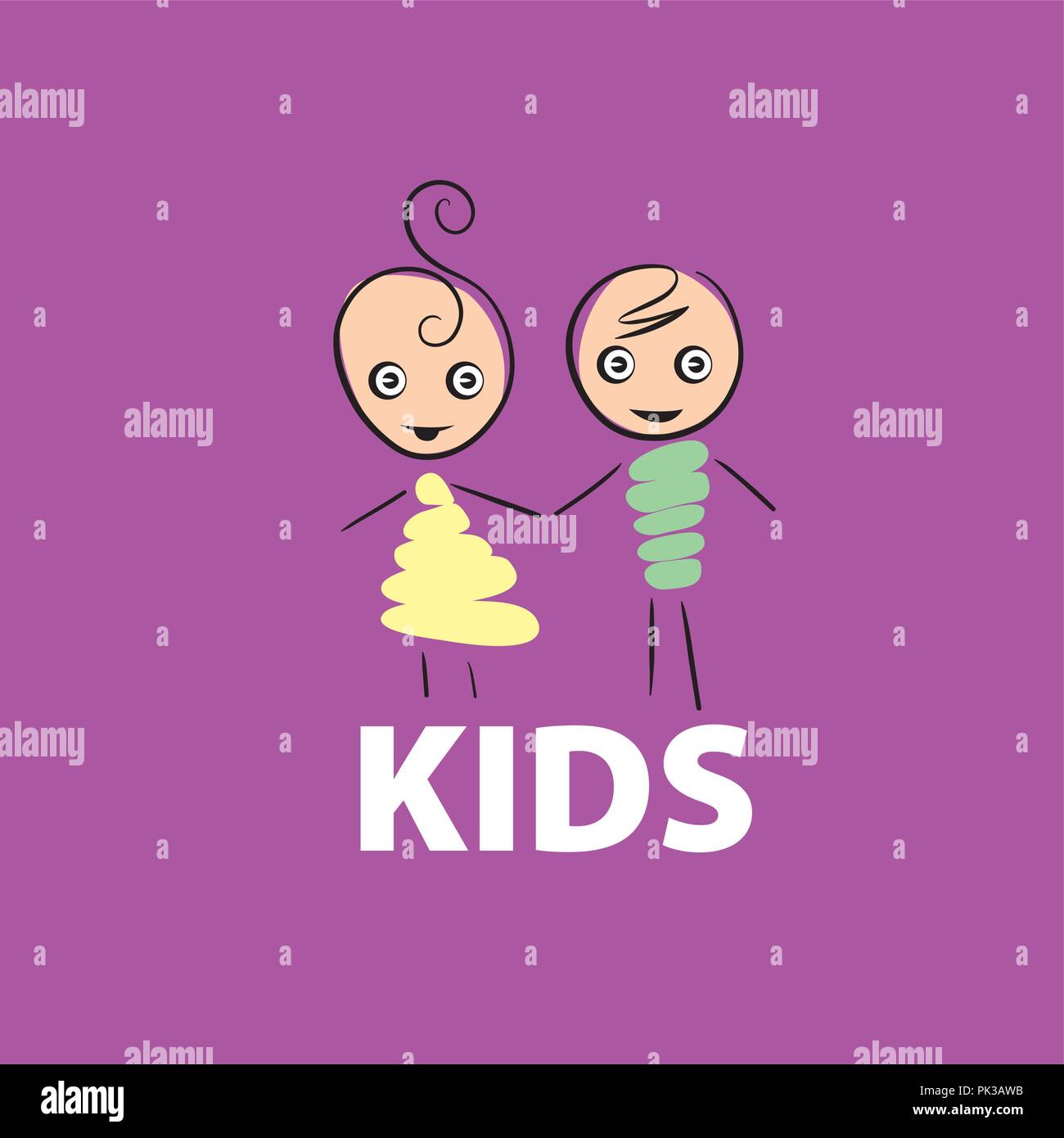 vector logo kids Stock Vector Image & Art - Alamy