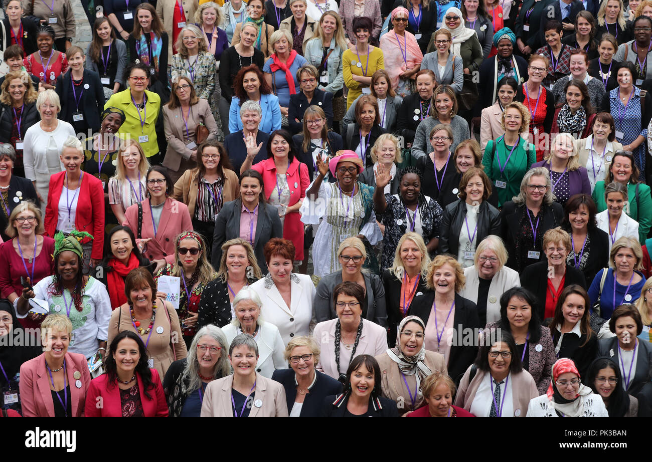 Delegates at the International Congress of Parliamentary Women's Caucuses at Dublin Castle today. Stock Photo