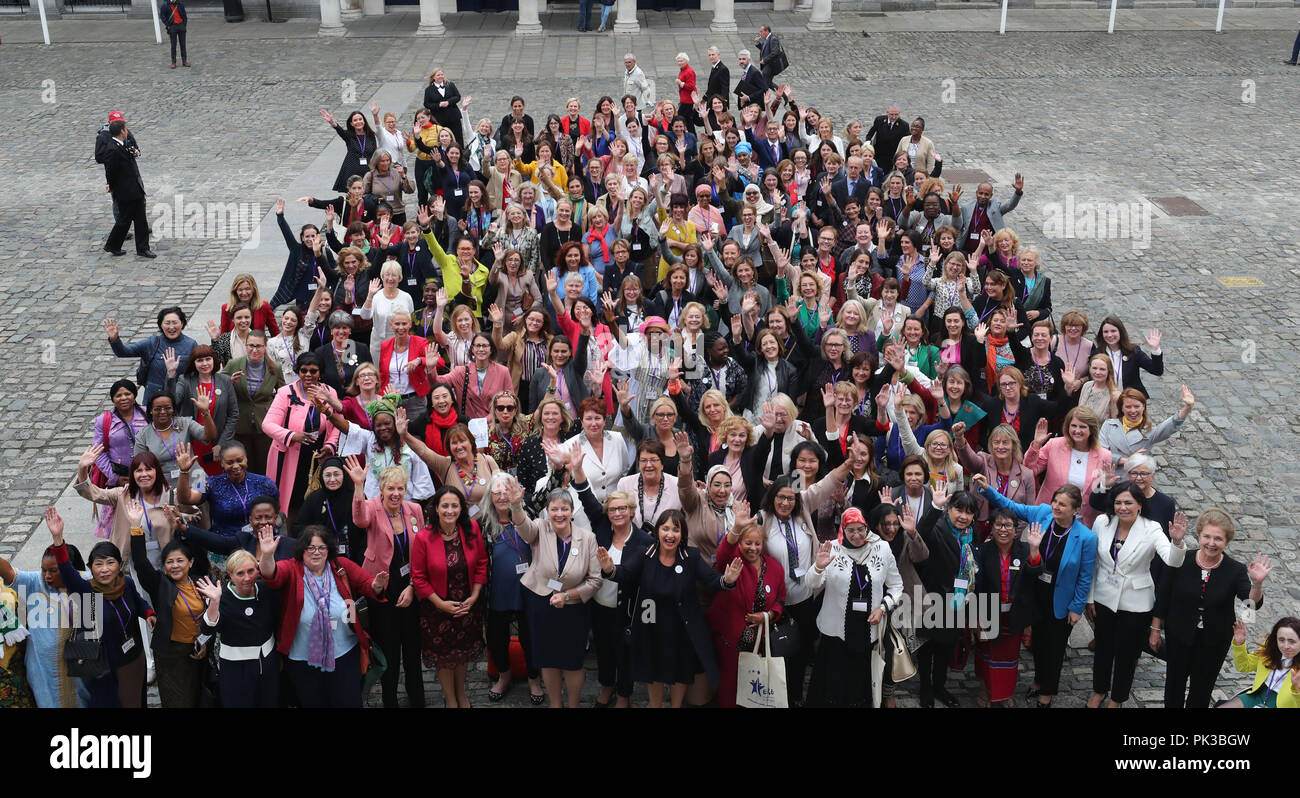 Delegates at the International Congress of Parliamentary Women's Caucuses at Dublin Castle today. Stock Photo