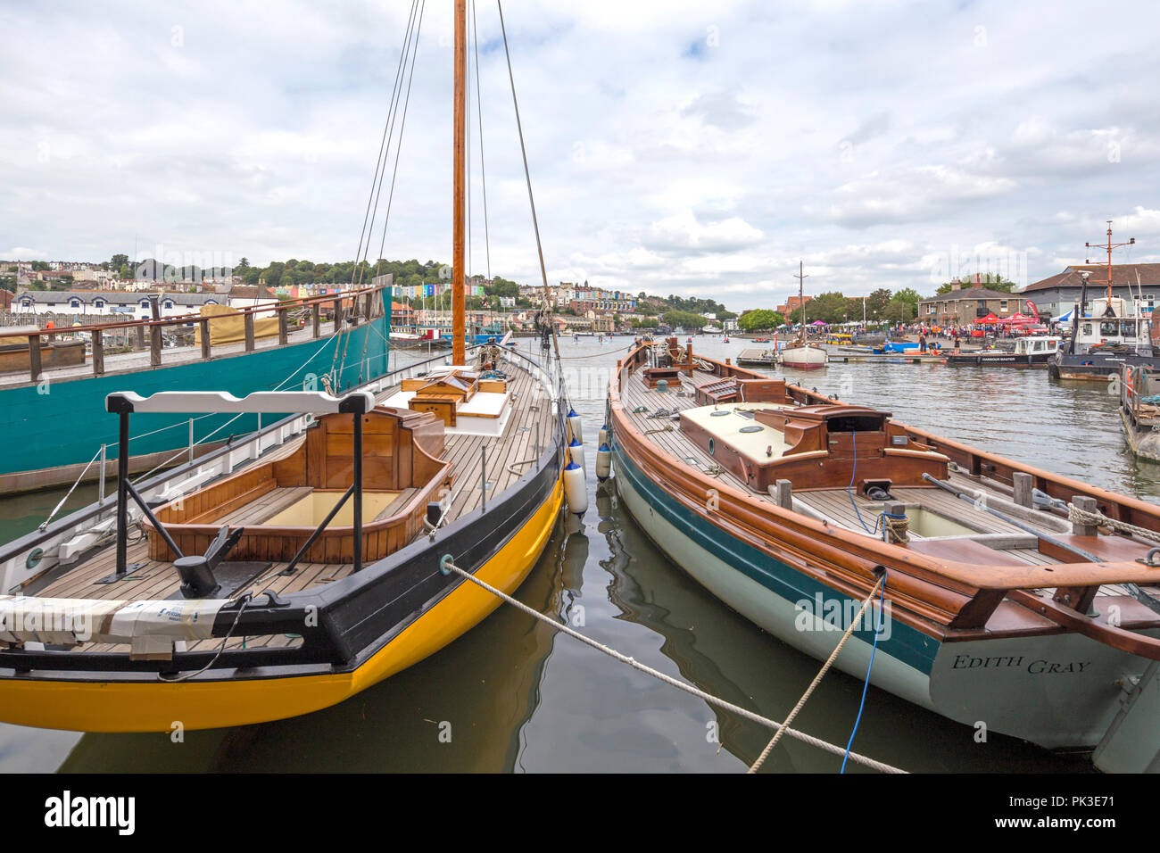 Attractive Sailing boats in Bristol Harbour, Bristol, England, UK Stock