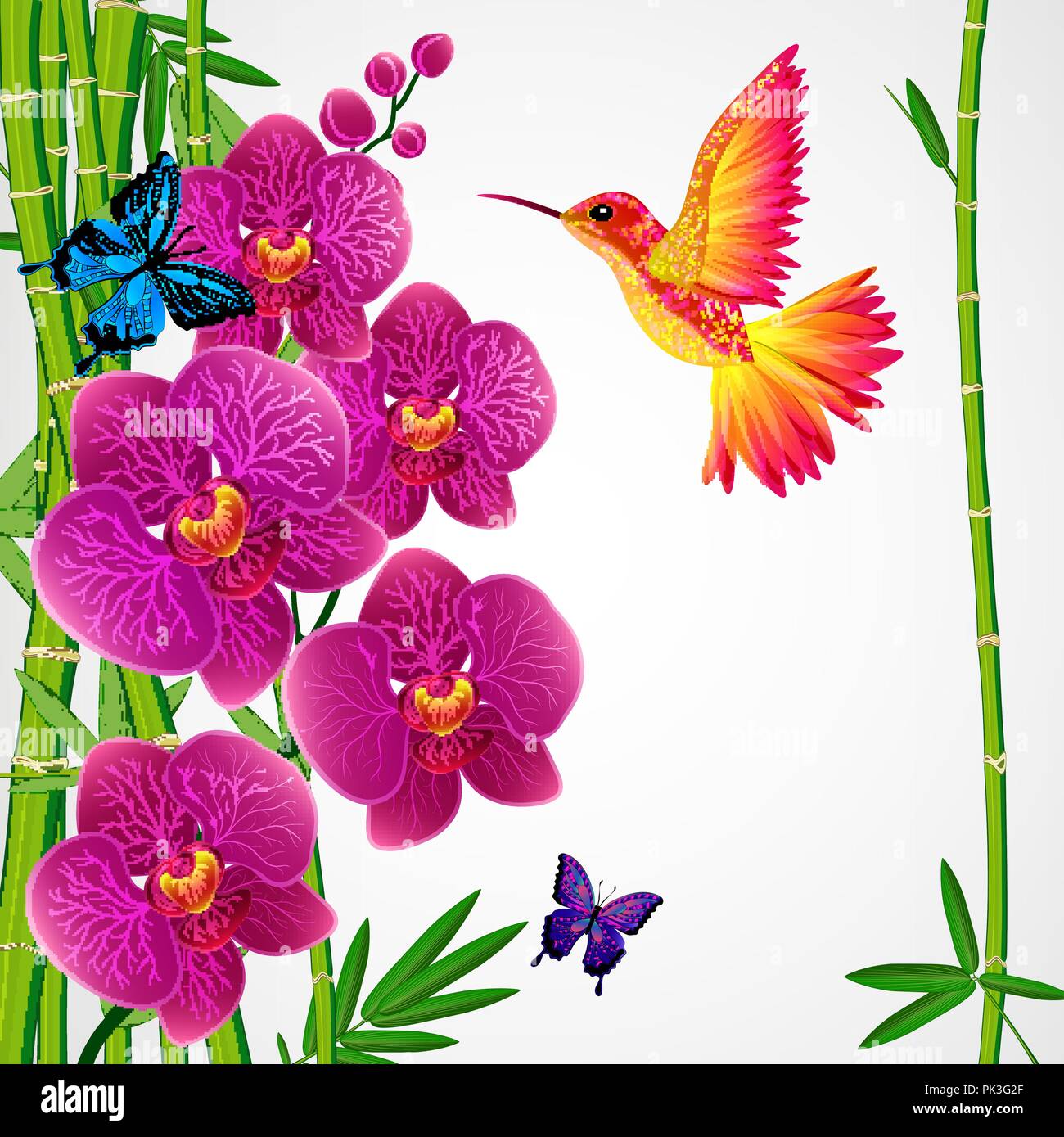 Tree flowers bird butterfly hi-res stock photography and images - Alamy