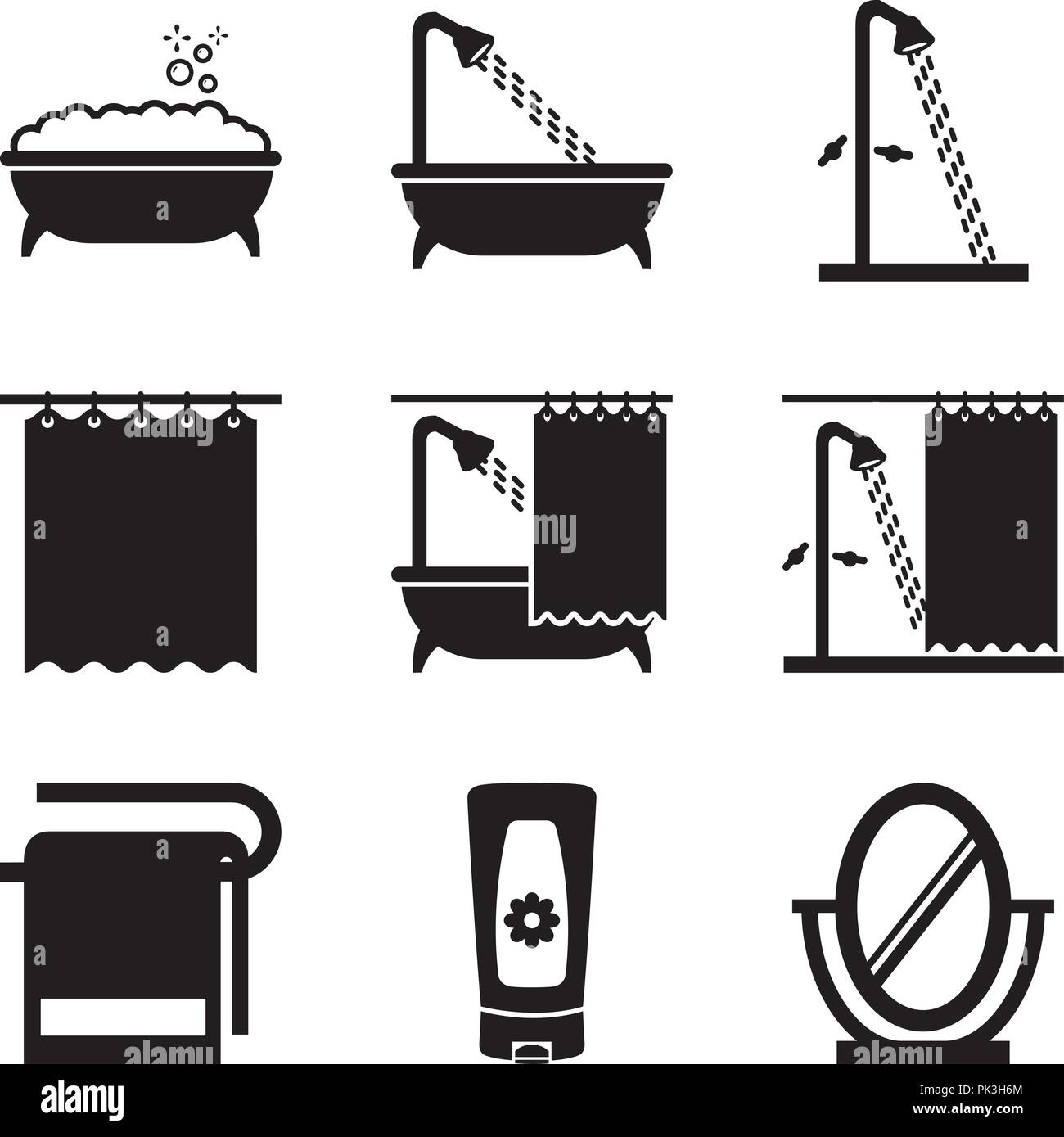Bath room 01 Stock Vector