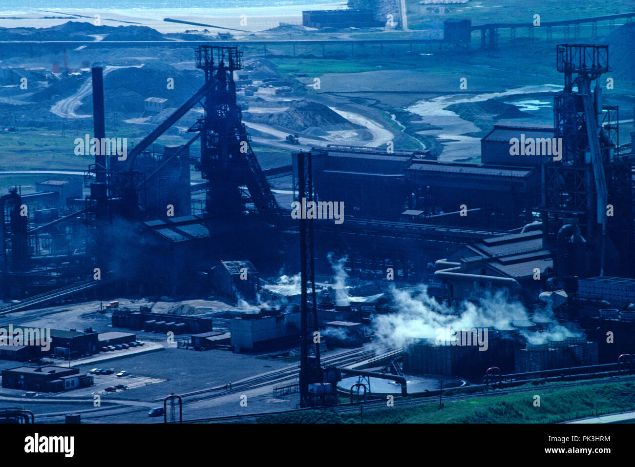 Port Talbot Steelworks, West Glamorgan, Wales, UK, GB. Stock Photo