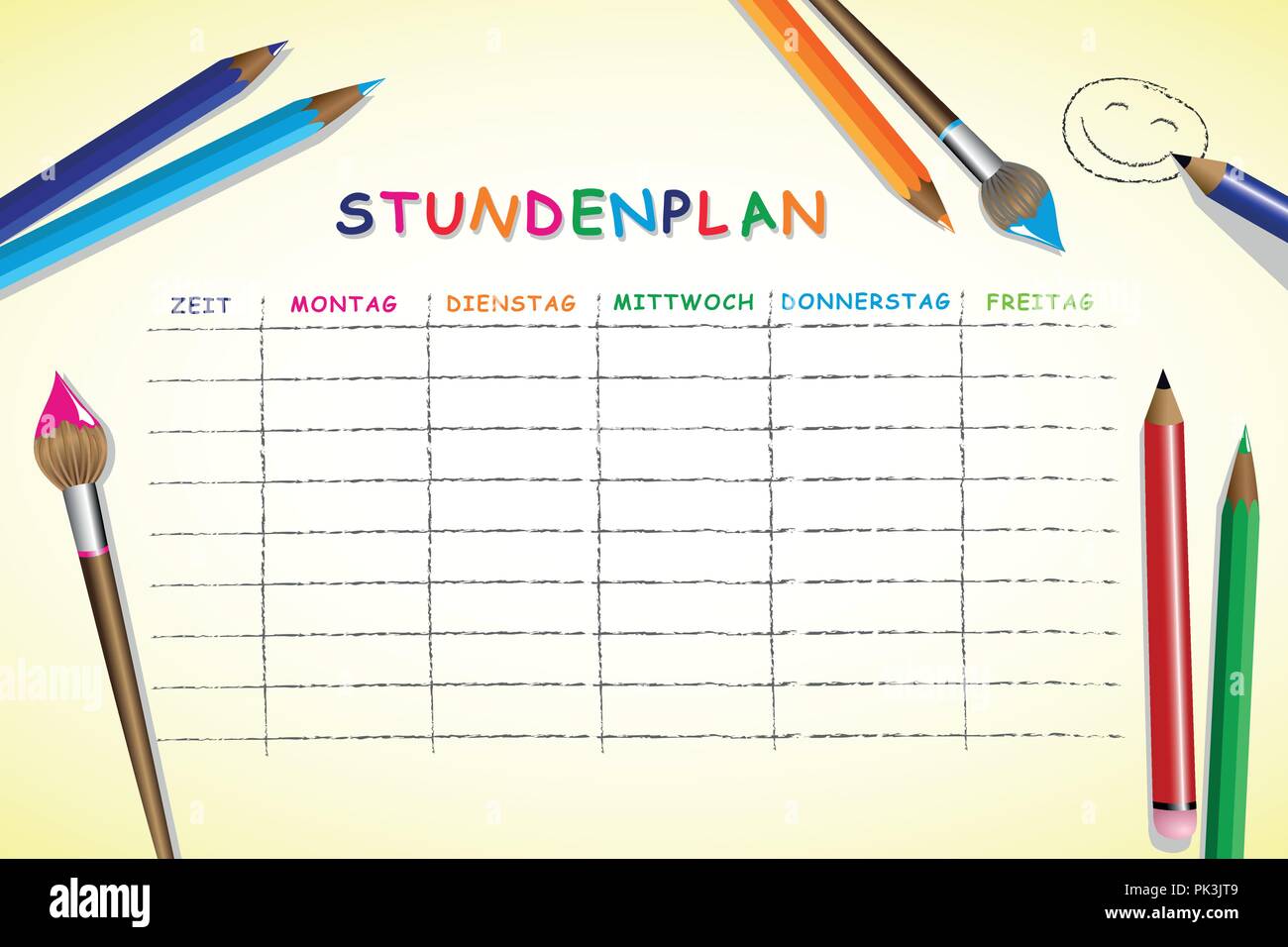school time table chart stock photos school time table chart stock