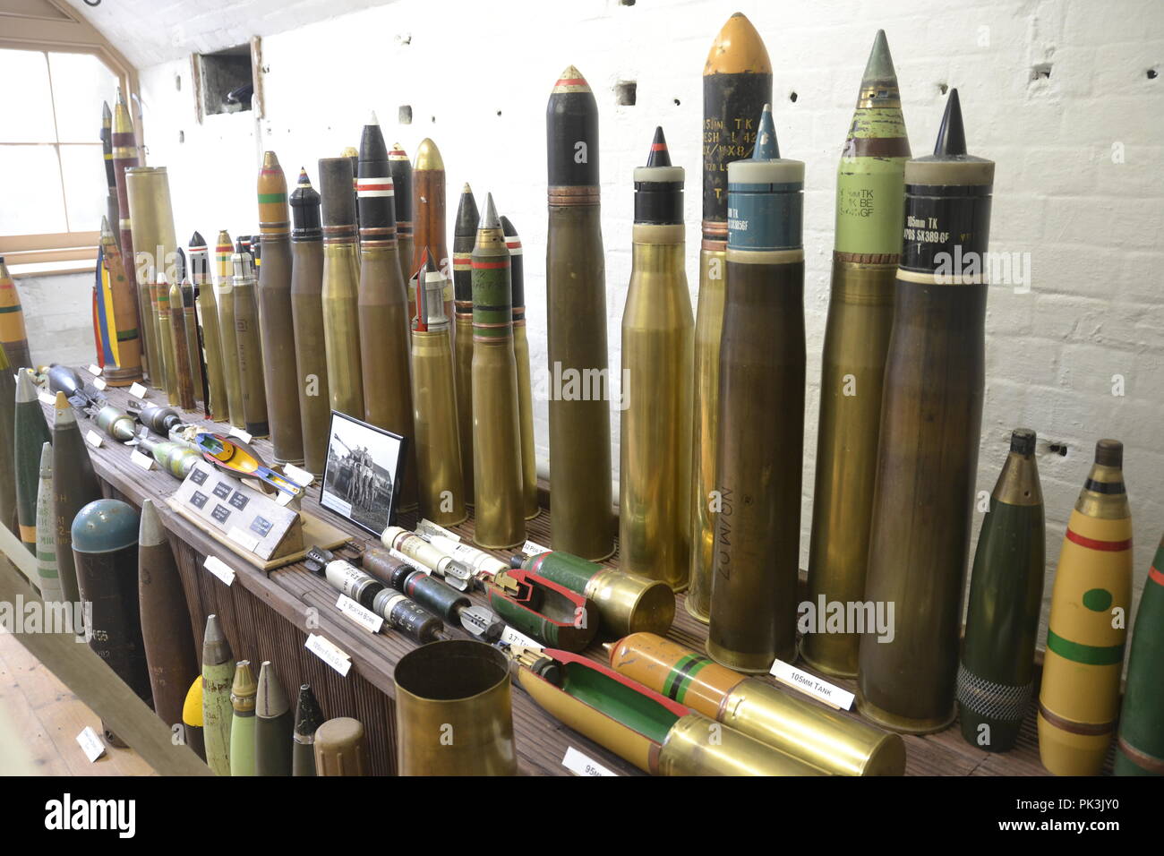 Artillery Shells at Chapel Bay Fort & Museum at Angle, Pembrokeshire