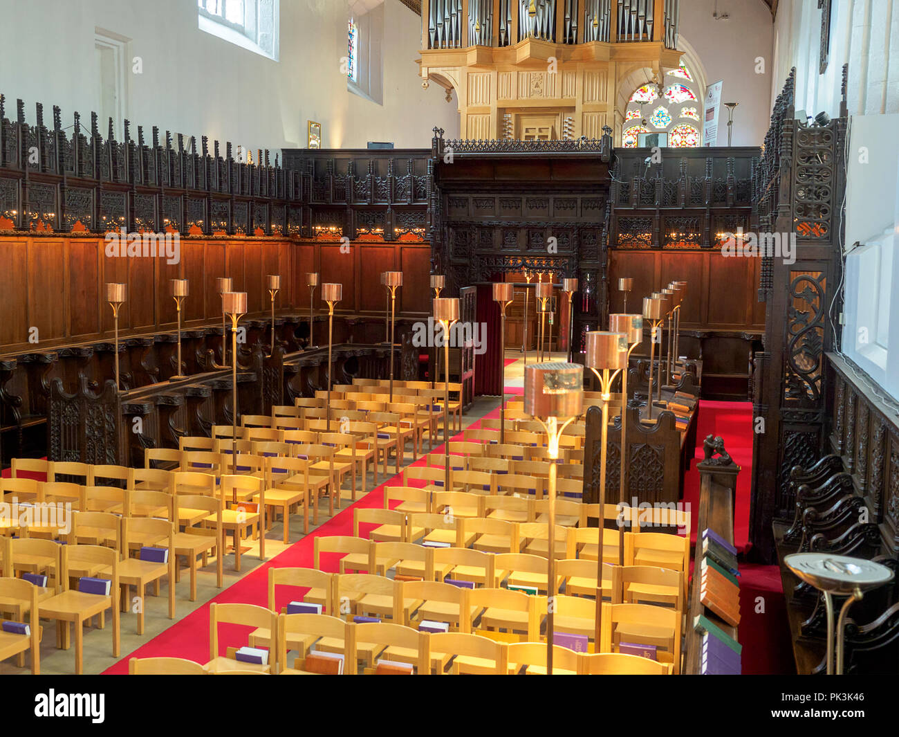 Inside the Chapel of King's College at Aberdeen University, Scotland Stock Photo