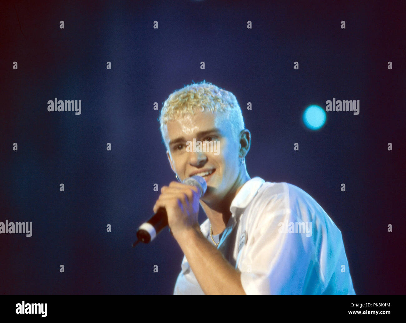 Justin Timberlake von "N'Sync", amerikanische Boygroup, in München