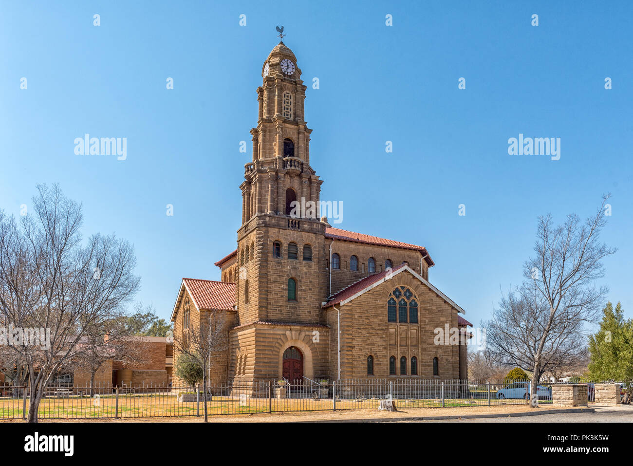 KROONSTAD. SOUTH AFRICA, JULY 30, 2018: The Dutch Reformed Mother Church Kroonstad-North, in Kroonstad, a town in the Free State Province of South Afr Stock Photo