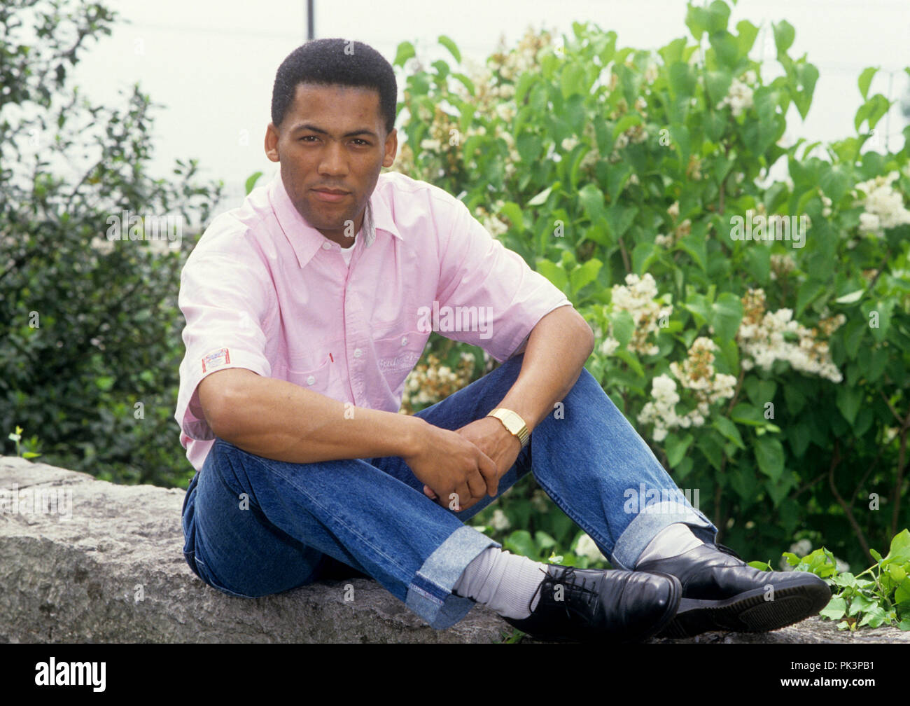Jonathan Butler in May 1988 in Montreux. usage worldwide Stock Photo
