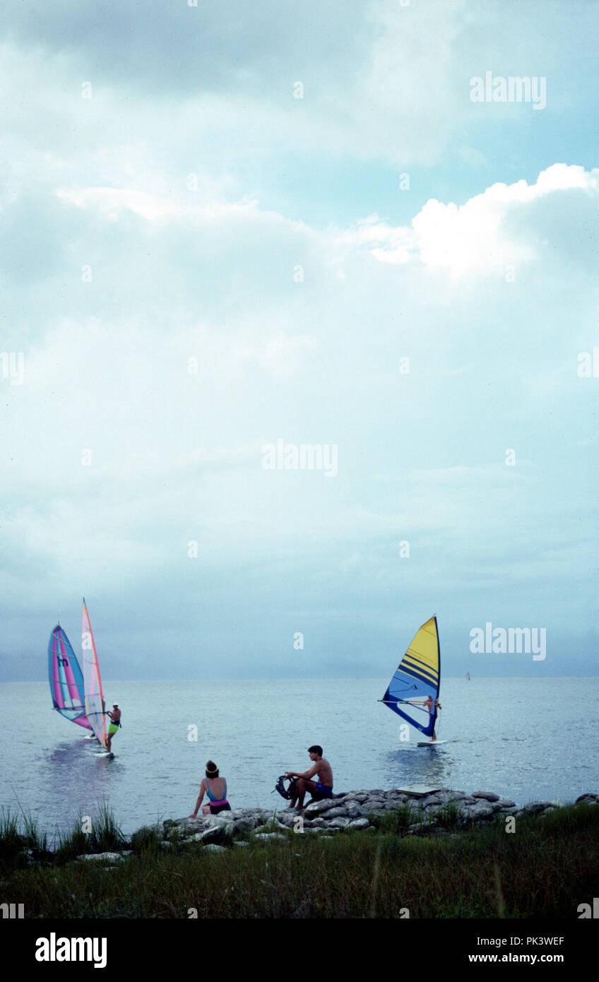 Ocracoke39/120701 Sailboarding on Ocracoke Island, North Carolina