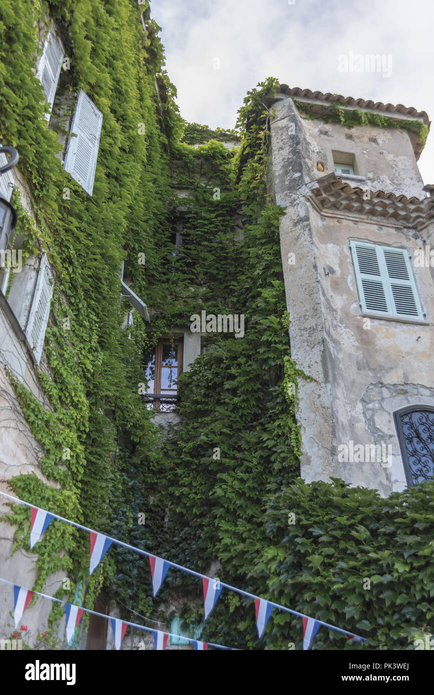 Francia Nizza Eze Città medievale facciata di palazzo Stock Photo