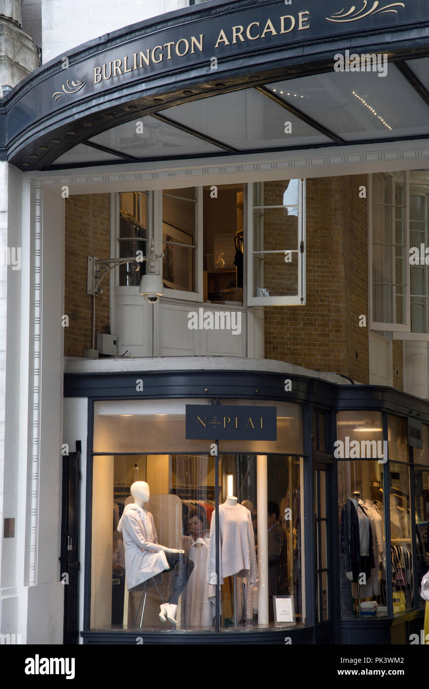 Entrance of Burlington Arcade; London; England; UK Stock Photo - Alamy