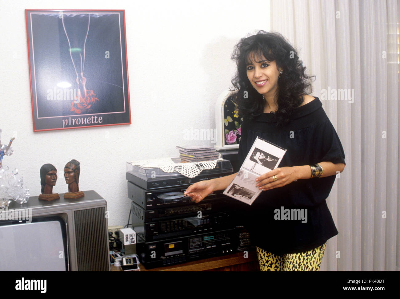 Ofra Haza on 08.06.1988 in Tel Aviv-Jaffa / Tel Aviv-Yafo. | usage worldwide Stock Photo