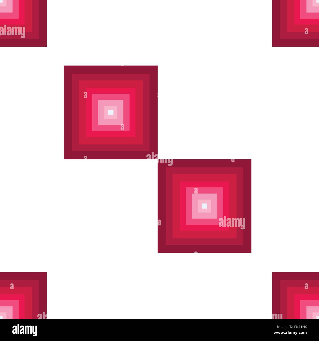 seamless pattern with squares in pink shades vector - white background ...