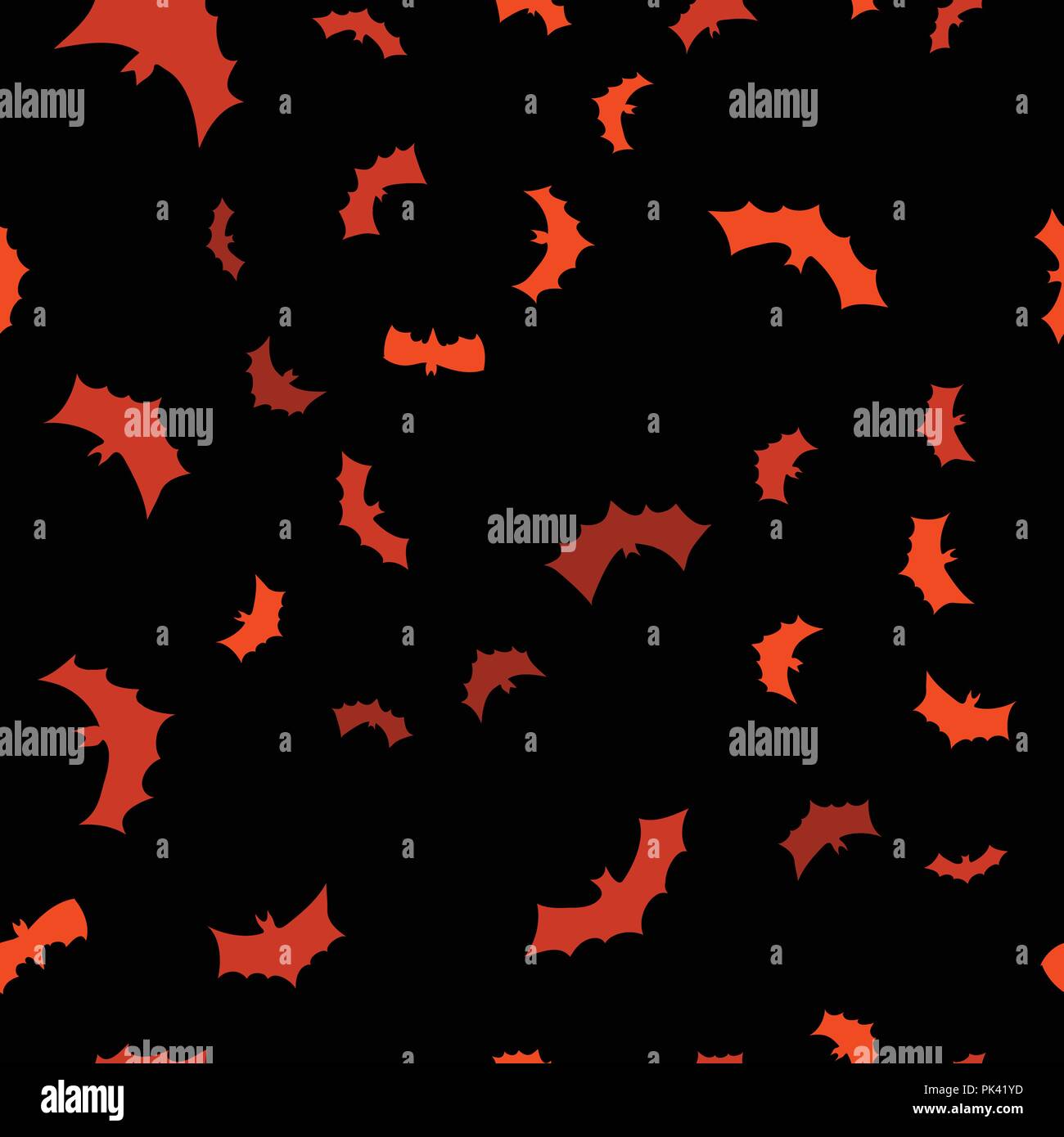 vector black flying bats silhouettes seamless pattern Stock Vector ...