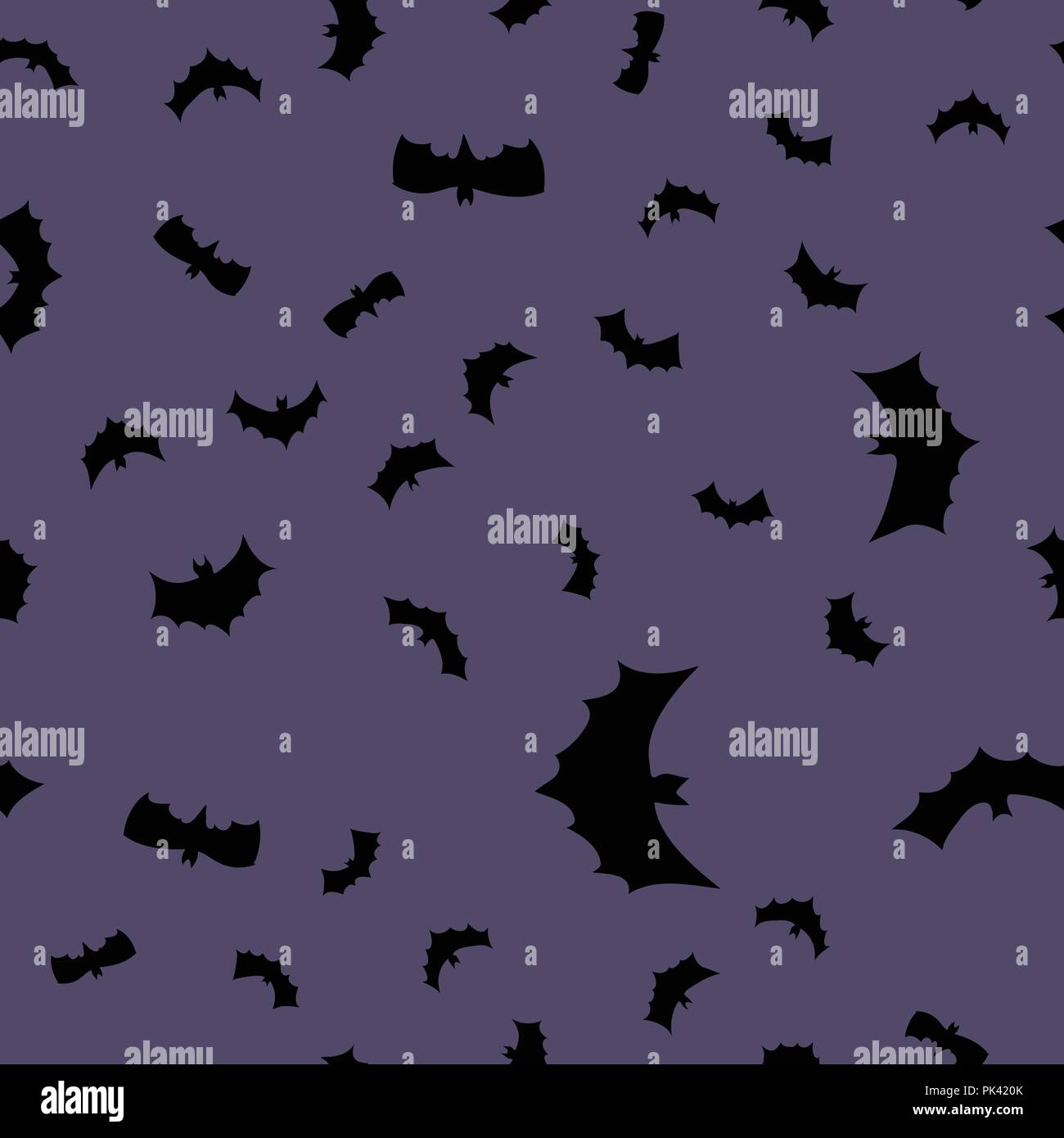 vector black flying bats silhouettes seamless pattern Stock Vector ...
