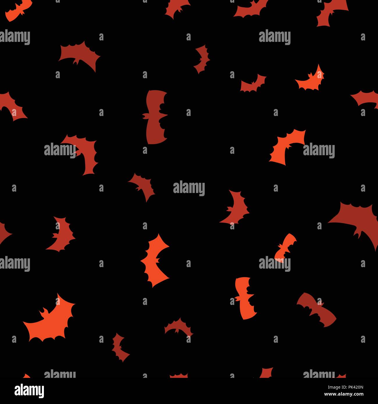 vector black flying bats silhouettes seamless pattern Stock Vector ...