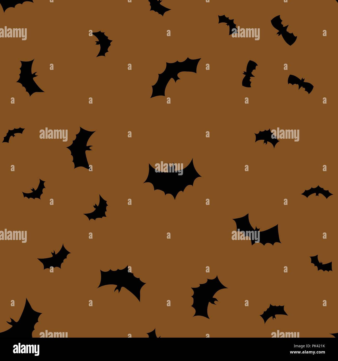 vector black flying bats silhouettes seamless pattern Stock Vector ...