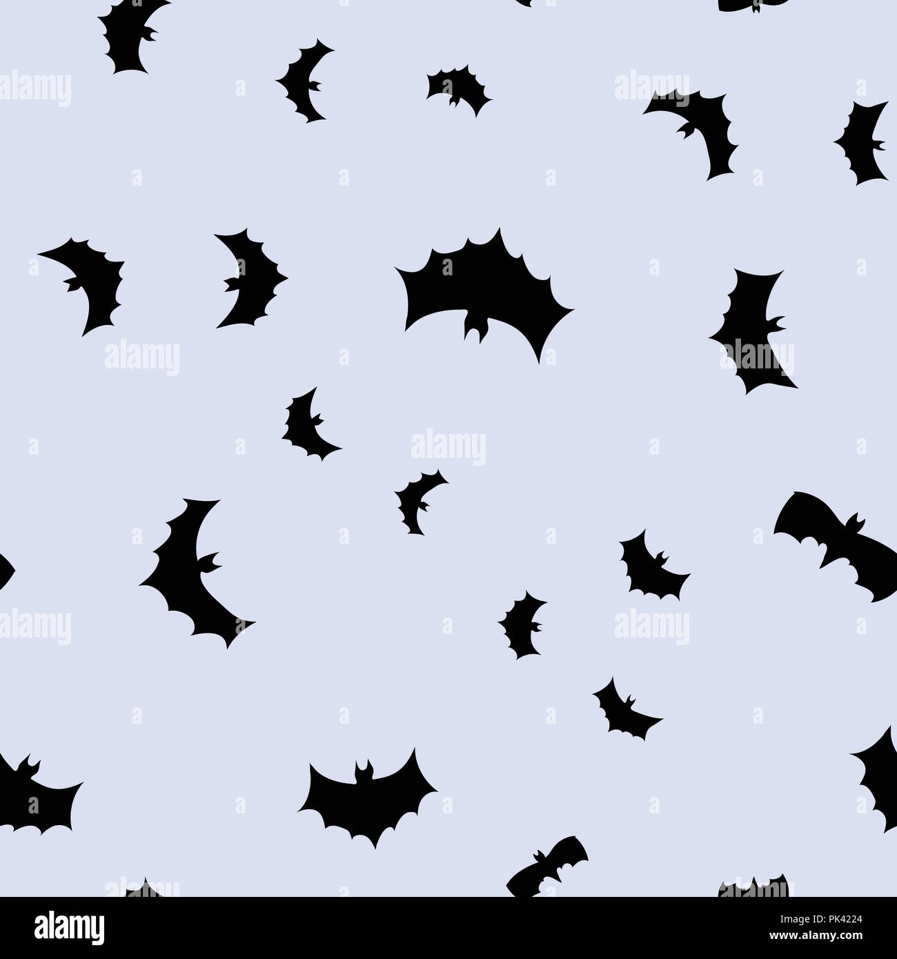 vector black flying bats silhouettes seamless pattern Stock Vector ...