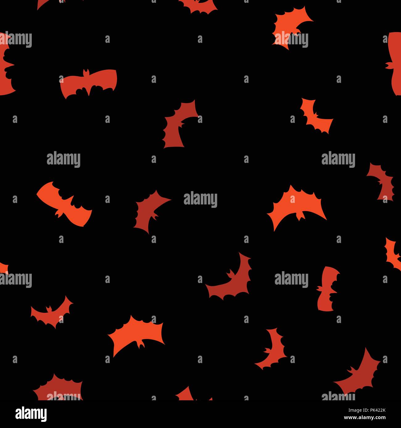 vector black flying bats silhouettes seamless pattern Stock Vector ...