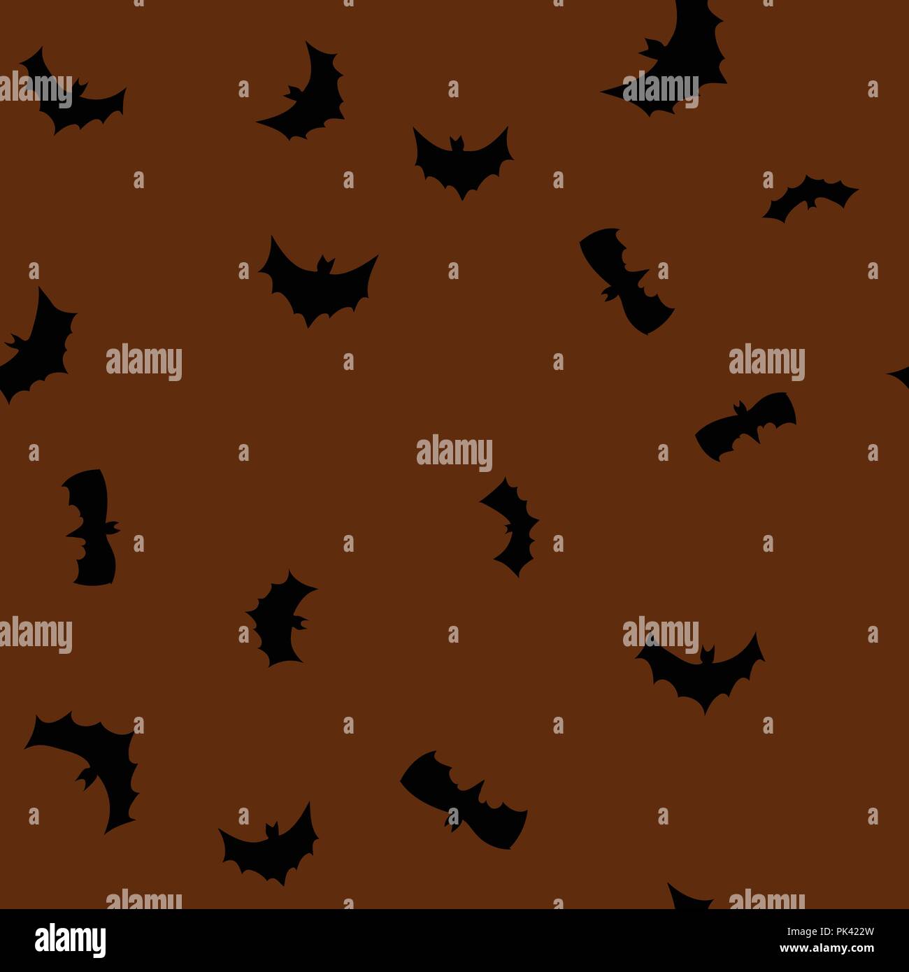 vector black flying bats silhouettes seamless pattern Stock Vector ...