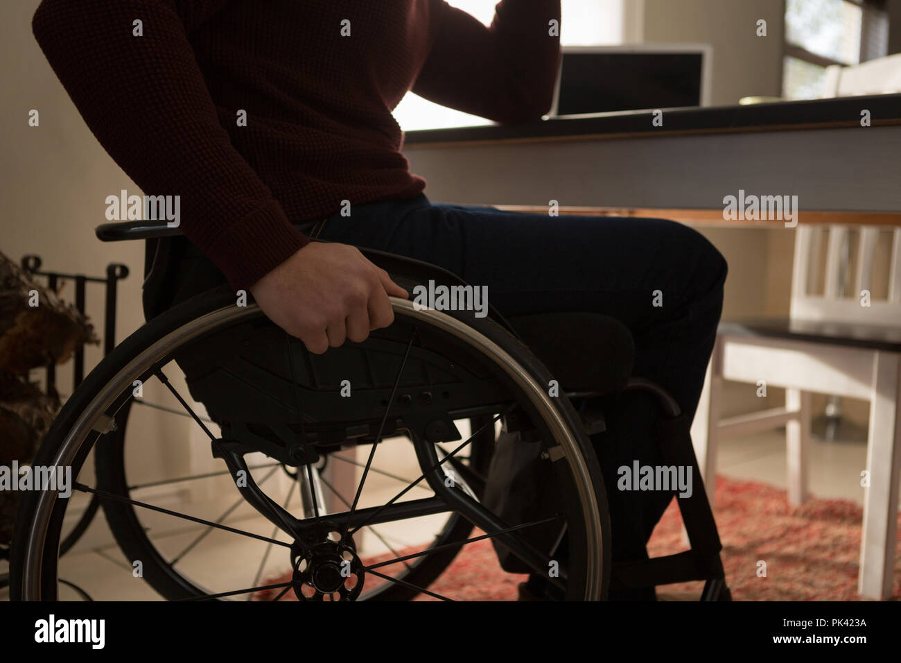 Disabled man in wheelchair hi-res stock photography and images - Alamy