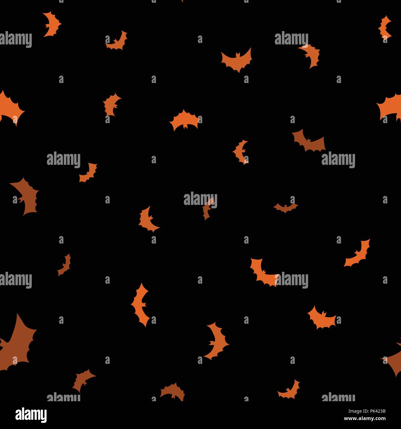 vector black flying bats silhouettes seamless pattern Stock Vector ...