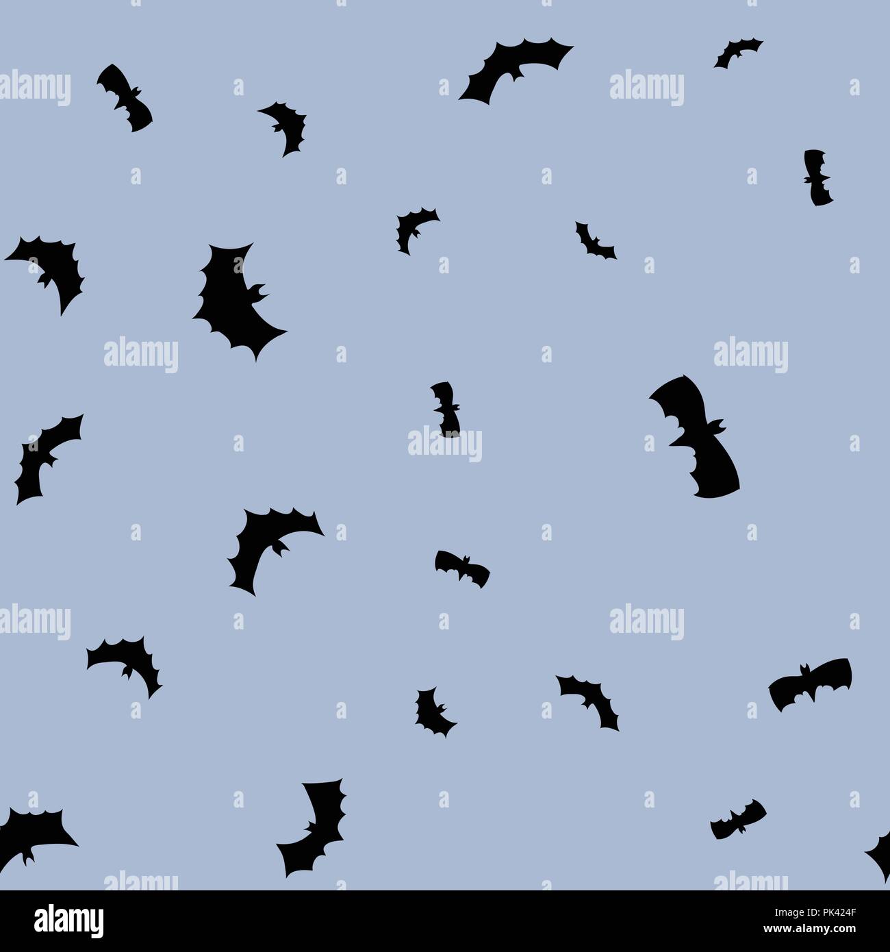 vector black flying bats silhouettes seamless pattern Stock Vector ...