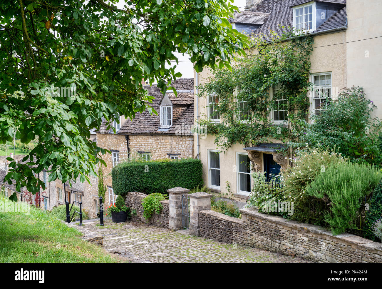 The Chipping steps, Tetbury, Cotswolds, Gloucestershire, England Stock