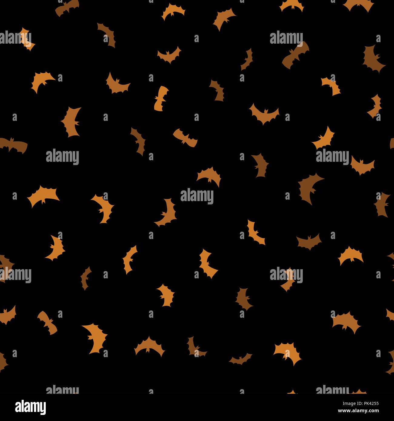 vector black flying bats silhouettes seamless pattern Stock Vector ...