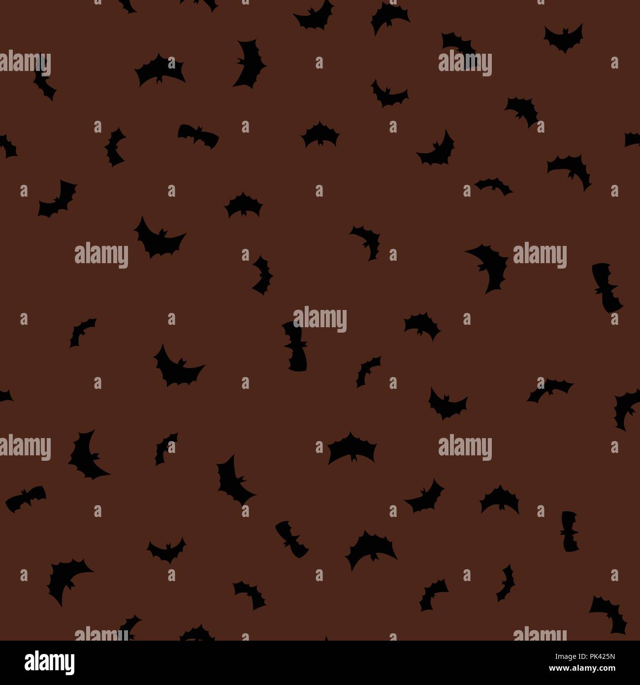 vector black flying bats silhouettes seamless pattern Stock Vector ...