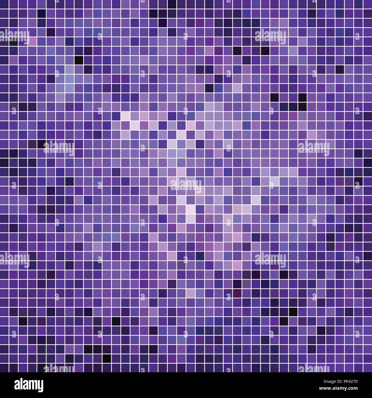 abstract vector square pixel mosaic background - purple and violet ...