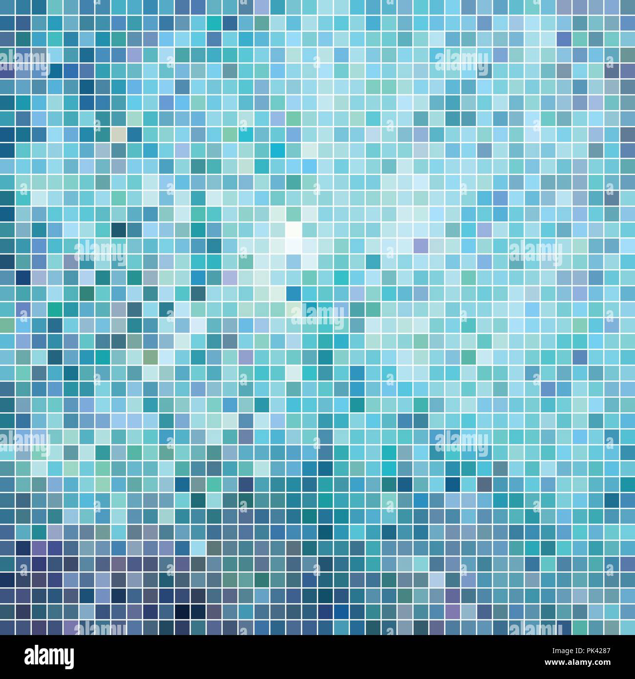 abstract vector square pixel mosaic background - blue Stock Vector ...