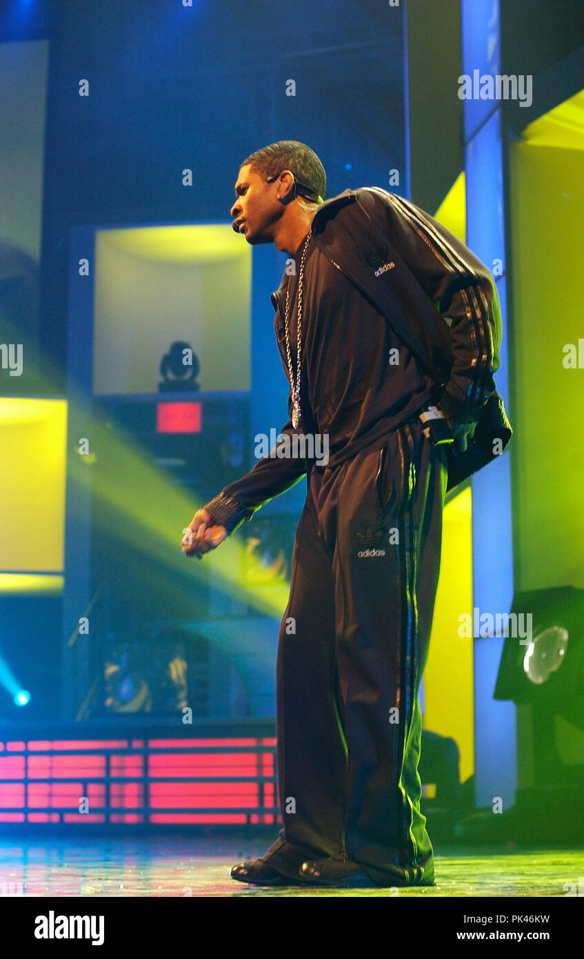 Usher, amerikanischer RnB Sänger und Schauspieler, bei einem Konzert in ...