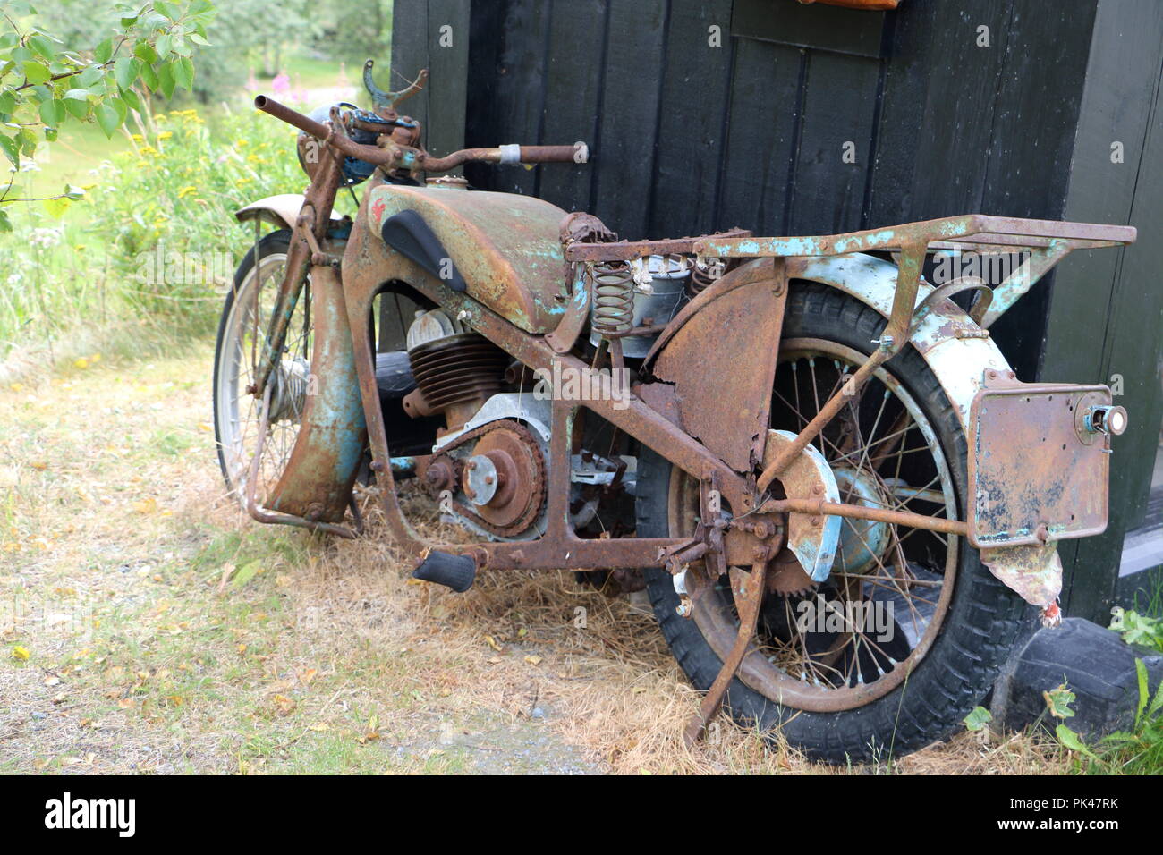 old rusty motorcycle for sale