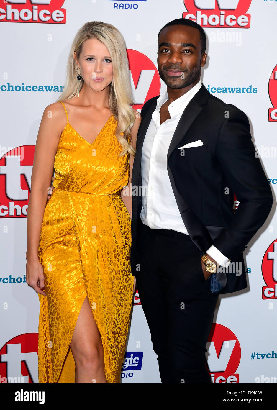 Ore Oduba and Portia Oduba attending the TV Choice Awards at the