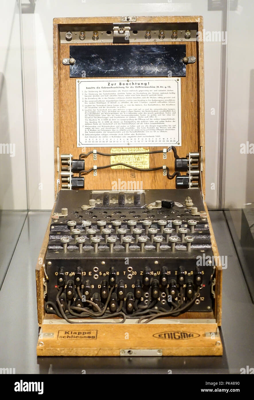 Enigma message encryption machine Stock Photo