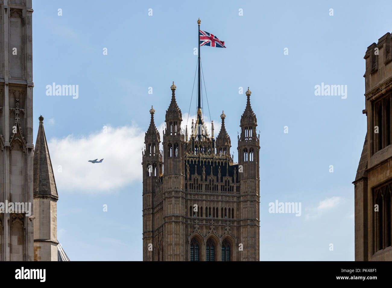 Victoria Tower House of Parliament London England . Stock Photo