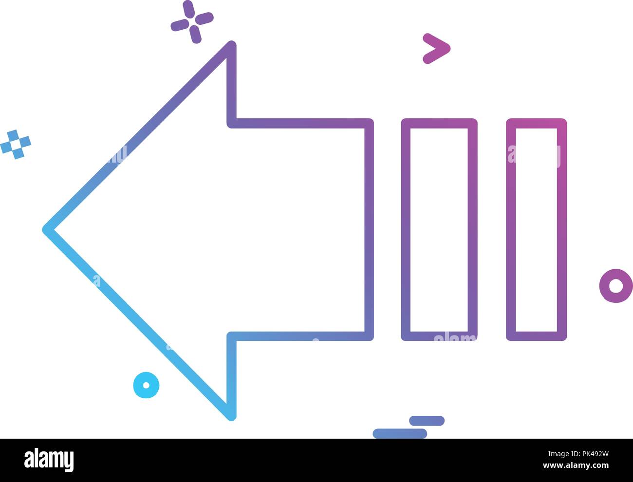 Left arrow icon design vector Stock Vector Image & Art - Alamy