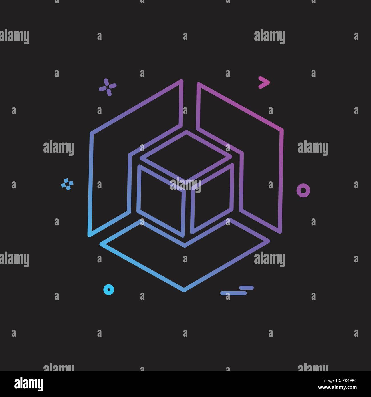 Cube icon design vector Stock Vector Image & Art - Alamy