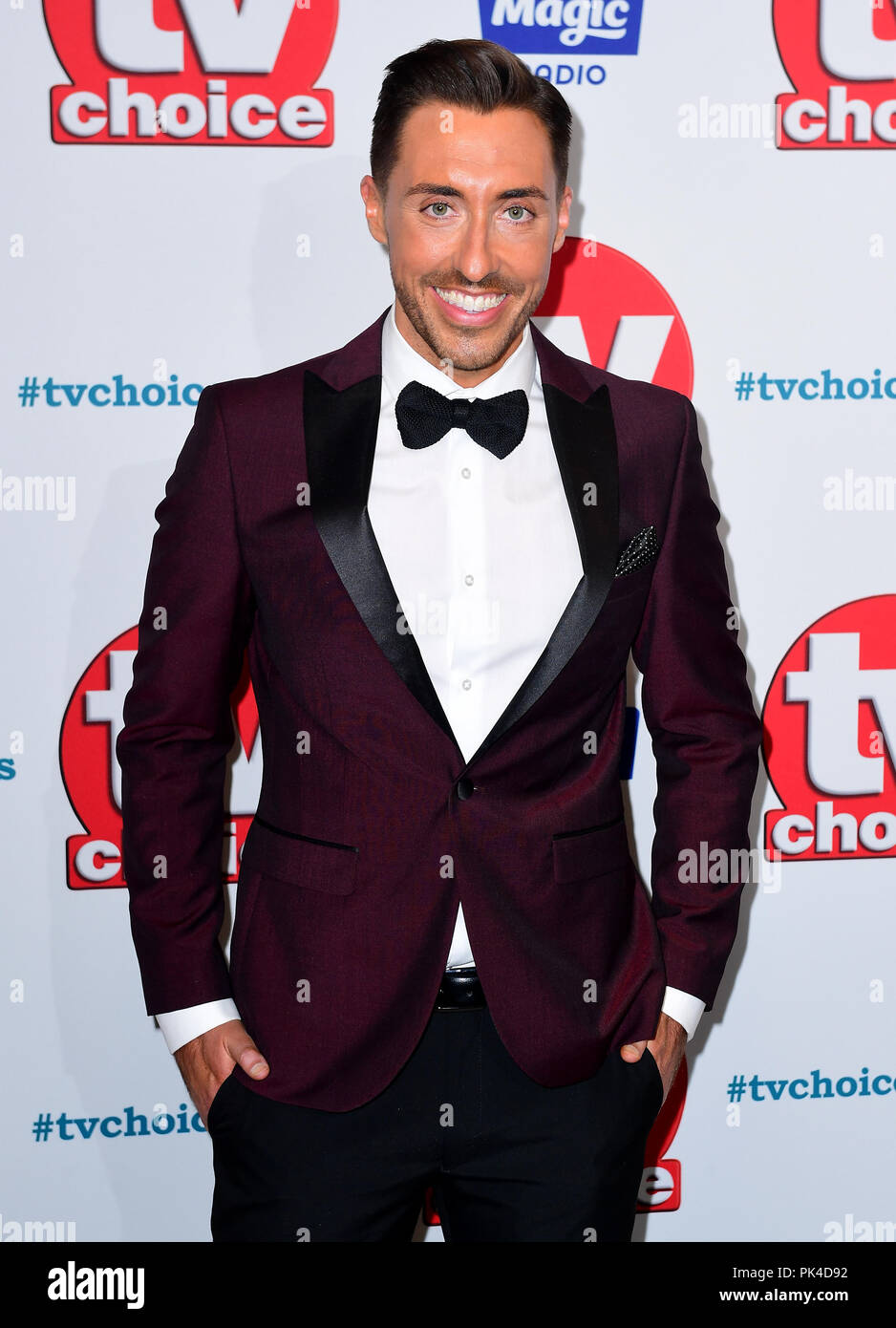 Ross Adams attending the TV Choice Awards at the Dorchester Hotel, Park
