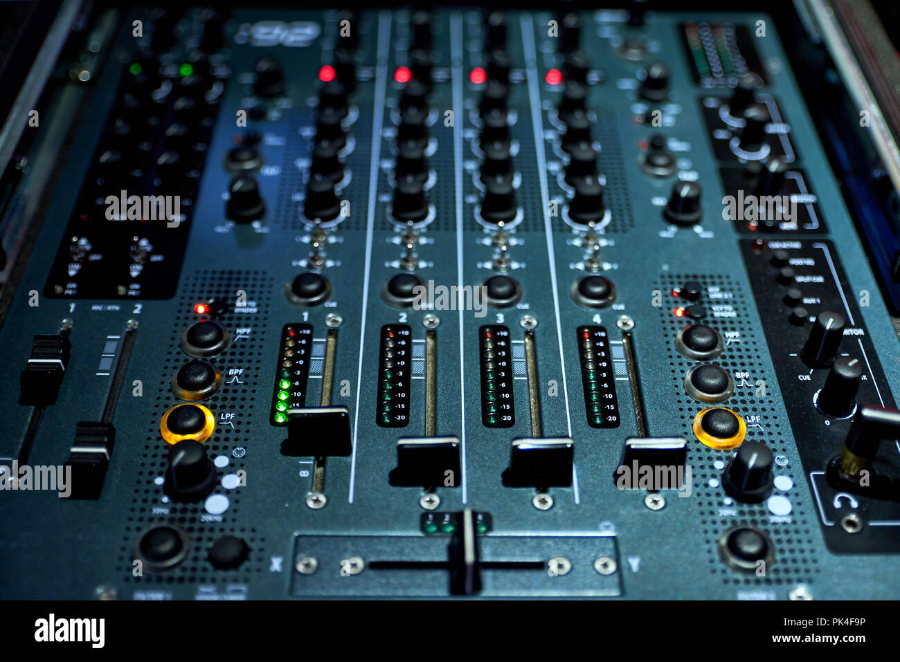 dj mixing board for clubs Stock Photo