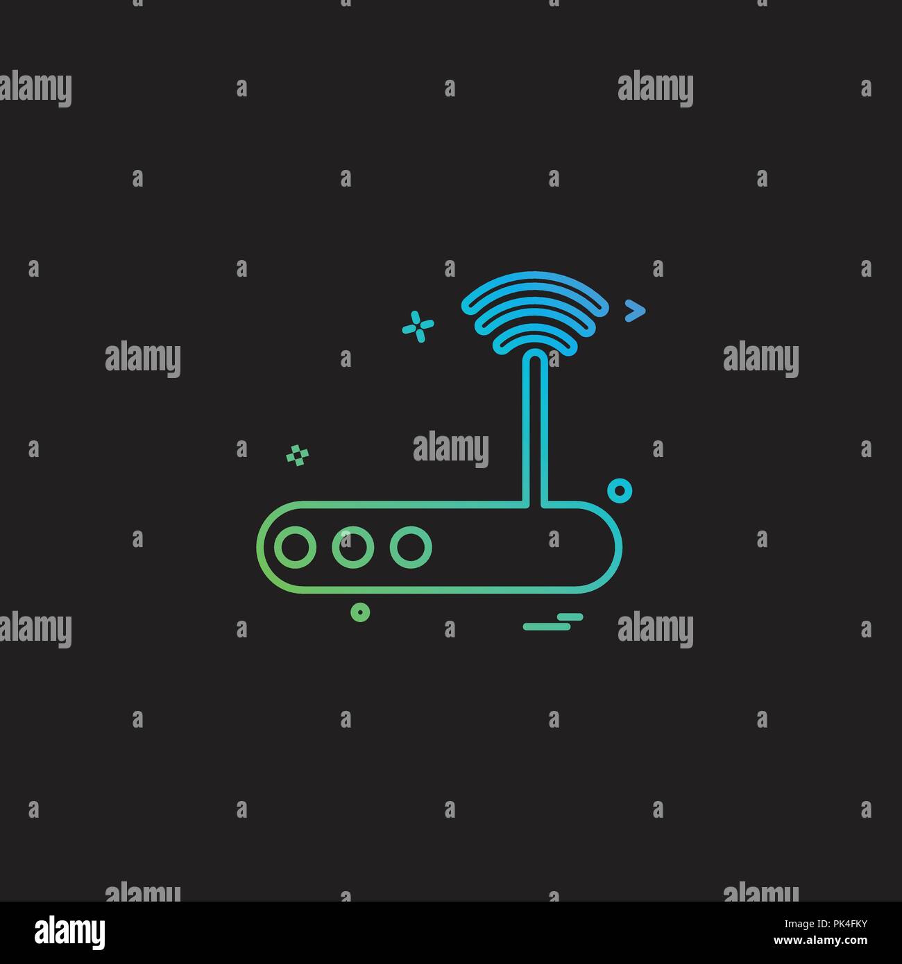 Wifi router icon design vector Stock Vector Image & Art - Alamy