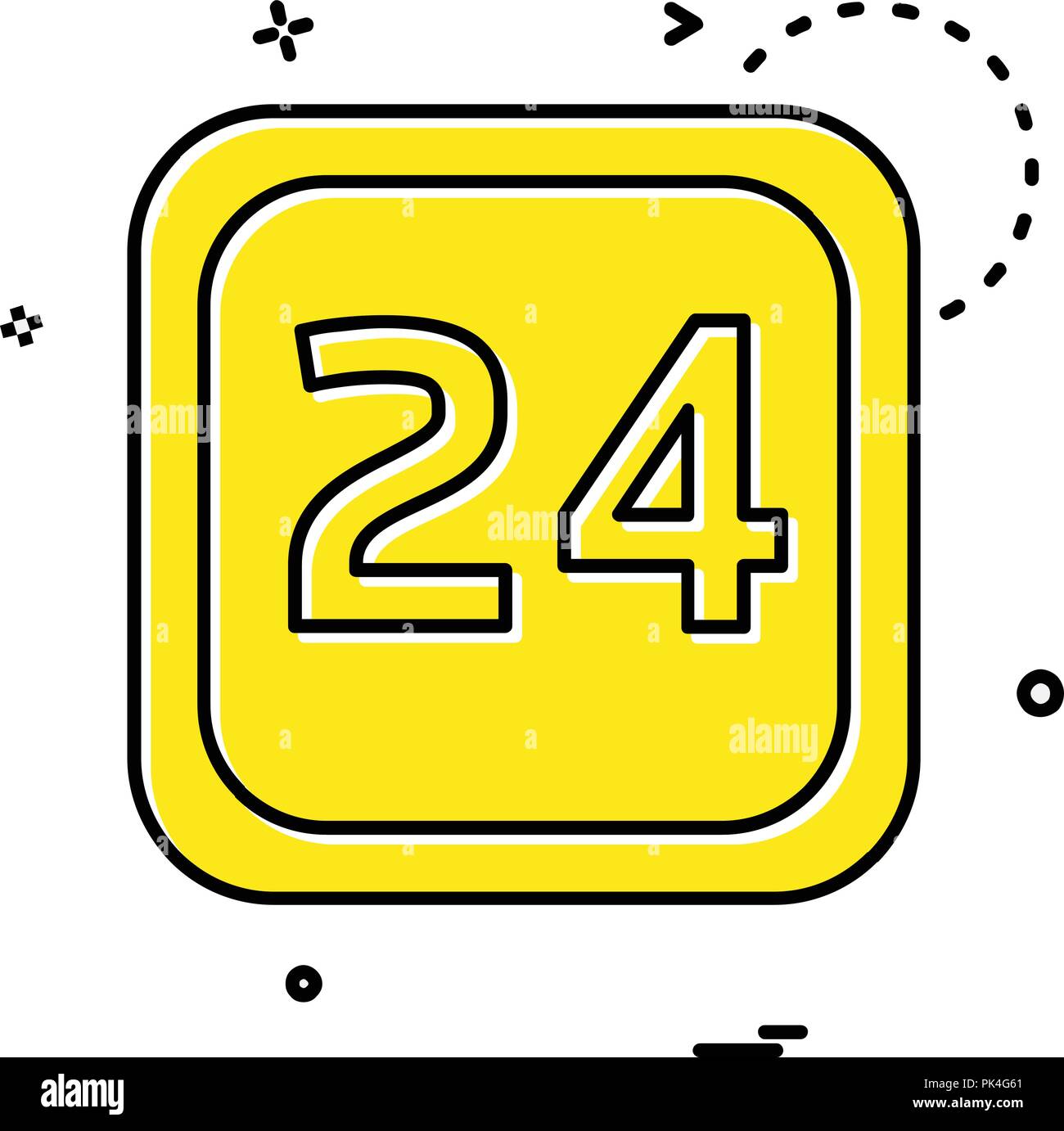 24 Date Calender icon design vector Stock Vector Image & Art Alamy
