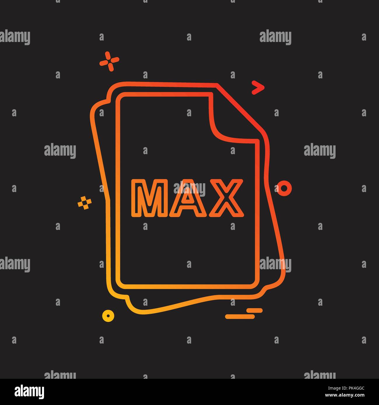MAX file type icon design vector Stock Vector Image & Art Alamy