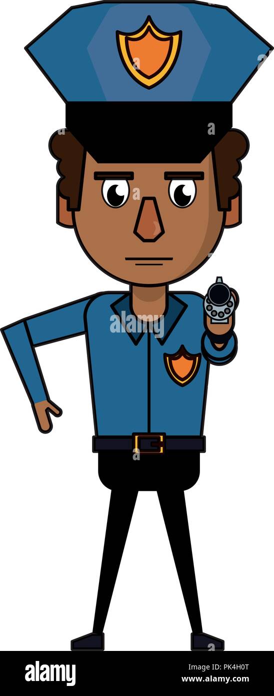 American Police Officer Gun Badge Stock Photos American