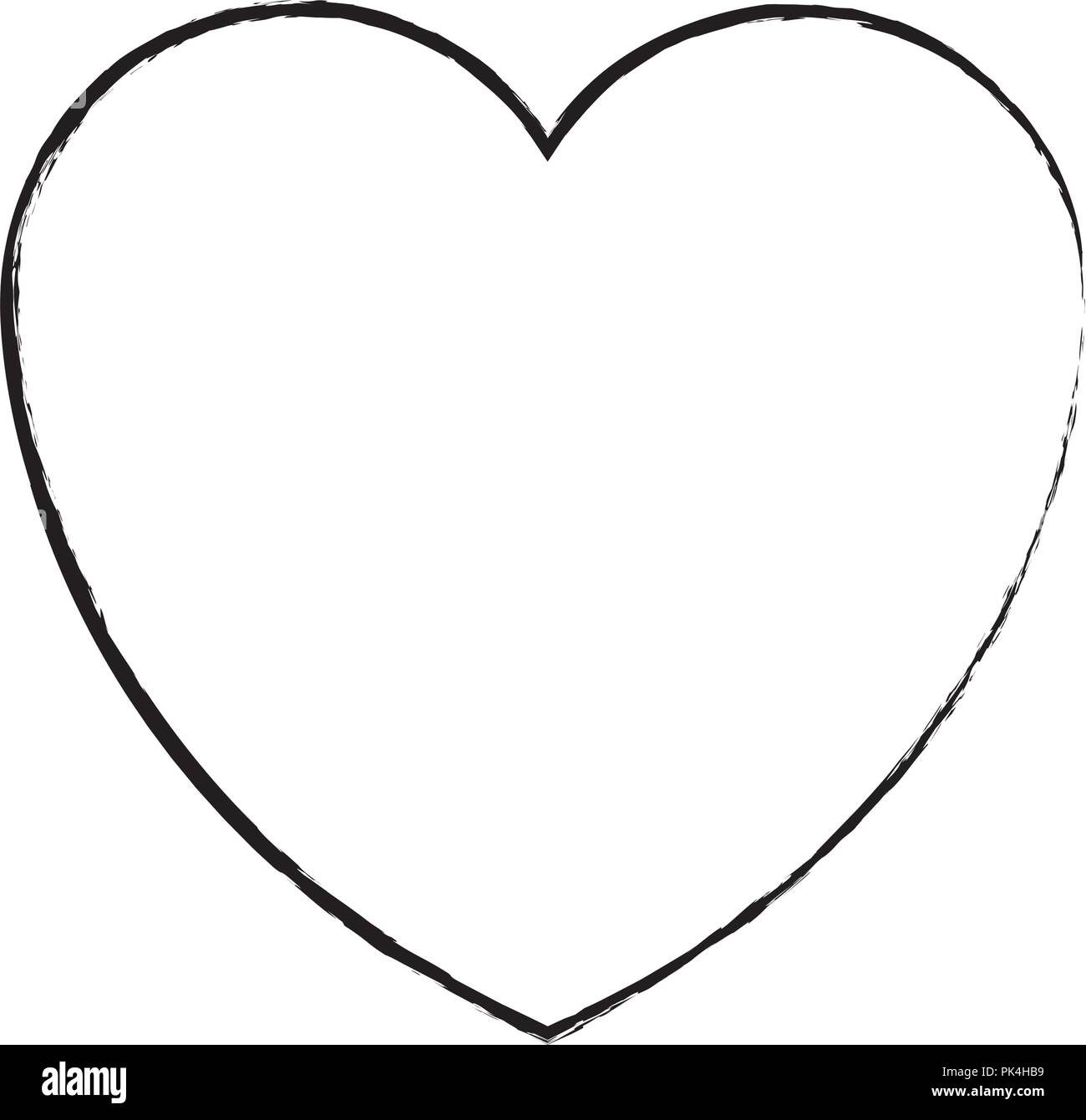 Doodle heart symbol sketch love symbol Royalty Free Vector