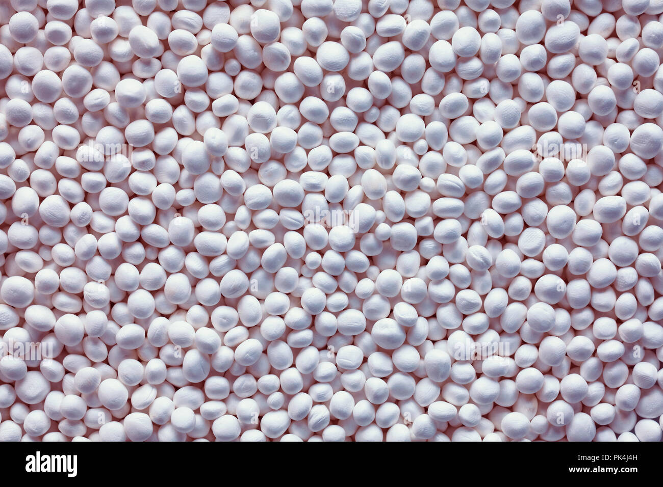 Color toned styrofoam balls, abstract texture or background. Stock Photo