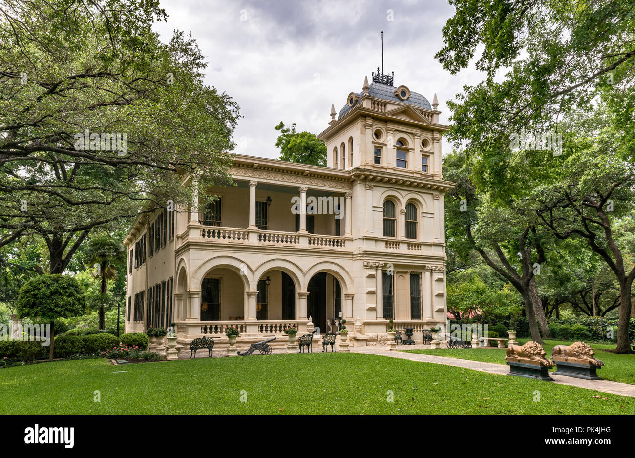 Villa Finale, art museum at King William Street, King William Historic District, San Antonio, Texas, USA Stock Photo