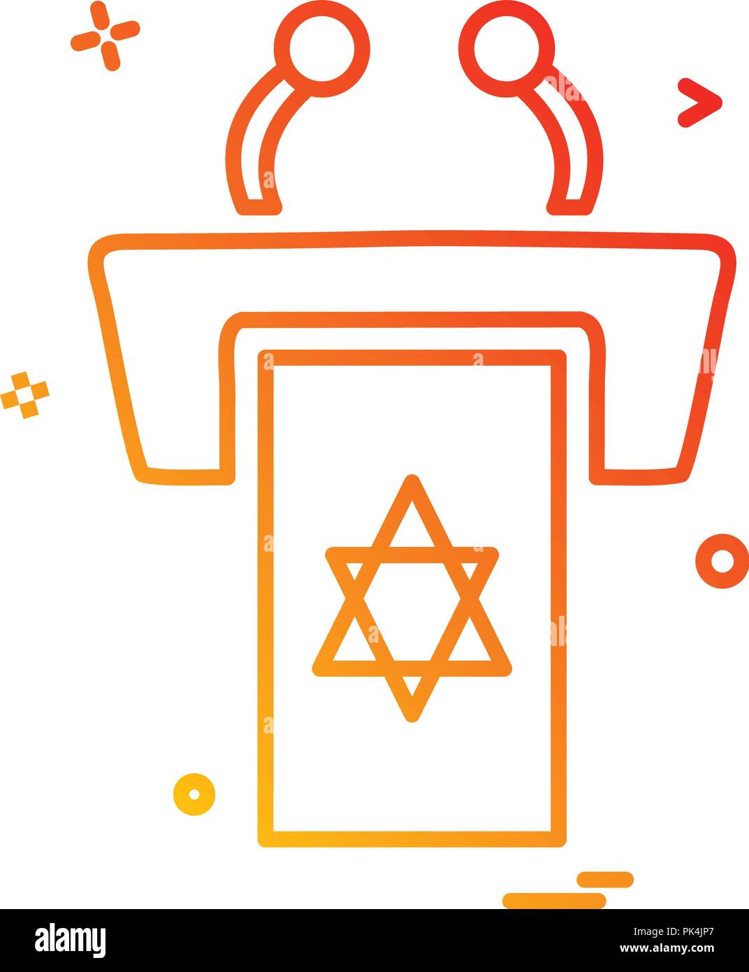 Jewish rostrum icon design vector Stock Vector